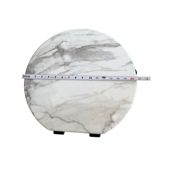 CALPAK Gray White Marble Hat Round Luggage Case w/ Strap - Picture 6 of 16